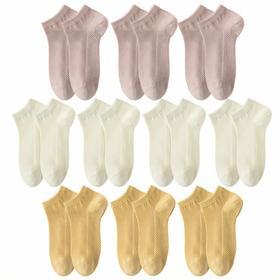 TELOLY 10Pairs Ankle Socks for Women,Cotton Women'S Socks Size 9-11,Women'S Ankle Socks