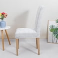 thumbnail image 4 of Chair Covers for Dining Chairs Set of 6,Cotton Stretch Dining Room Chair Cover Kitchen Parsons Chair Slipcovers (Pack of 6, Cotton), 4 of 6