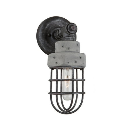 Medium Gray Slate - Wall Sconces 1 Light Bulb Fixture With Slate and Grey Finish Metal & Concrete Medium 5
