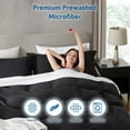 thumbnail image 5 of Virtu 3-Piece Duvet Cover Set, Soft Prewashed Bedding Set Queen with Pillow Shams, Black, 5 of 8