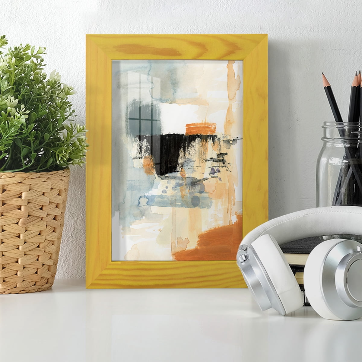 Seria IV - Framed Print w/glass - Sunflower Yellow