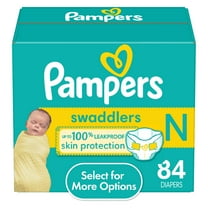 Pampers Swaddlers Baby Diapers Size Newborn, 84 Count (Select for More Options)