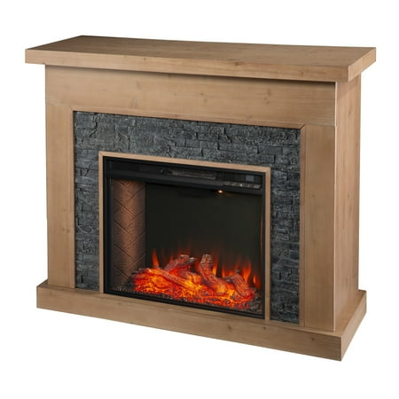 

Standlon Smart Fireplace with Faux Stone Surround