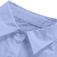 thumbnail image 5 of Casual Loose Fit Long Sleeve Shirt Pure Color Lapel Blouse Versatile Wear Elegant Basic, 5 of 6