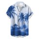 thumbnail image 5 of Camisetas de Lino para Hombres Vintage Bowling Manga Corta Cuello Cubano, Retro Playa Y Verano Hombre Manga Corta Botón Abajo Camisetas, 5 of 6