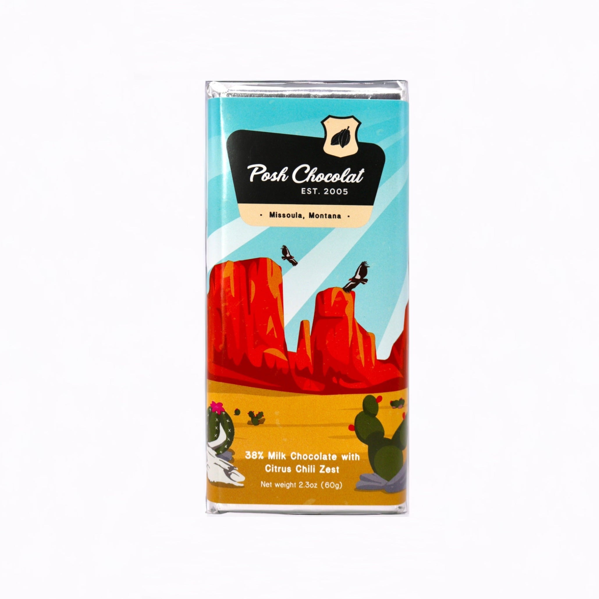 Posh Chocolat National Park Chocolate Bars, 8-Pack, 19oz