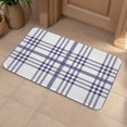 thumbnail image 2 of Blue Checkered Tartan Plaid Doormat 60x90cm Non-Slip Absorbent Bathroom Rug Soft Crystal Velvet Floor Mat for Indoor Use, Durable & Stain-Resistant Decorative Doormat Made in the USA, 2 of 6