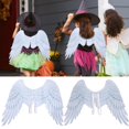 thumbnail image 4 of Cosplay Wing, Children Fake Wing, Halloween Decorative Cosplay Accessory For Cosplay Kids Angel Wing White Background + Light Blue Wings Print,Black, 4 of 8
