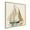 Natural, variant on Kate and Laurel Sylvie Mid Century Modern Geometric Sailboat Framed Canvas Wall Art by The Creative Bunch Studio, 30x30 Gray, Modern Colorful Sailing Art for Wall