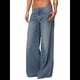 thumbnail image 2 of Pantalones Vaqueros Boyfriend de Pierna para Mujer - Vaqueros Holgados de Tiro Bajo - Estilo e-Girl Y2K Azul Oscuro M, 2 of 9