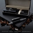 thumbnail image 3 of Wordsworth & Black Majesti Fountain Pen-(Black Chrome), Luxury Case, Stainless Steel; Medium Nib- Ink Cartridges, Refillable Ink Converter-Calligraphy Pen-Best Business Gift Set for Men & Women, 3 of 11