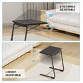 thumbnail image 5 of TV Tray Table with Cup Holders, Portable C-Shaped Side Dinner Tray Table, Adjustable 6 Heights & 3 Tilt Angle for Living Room, Bedroom, Black, 5 of 9