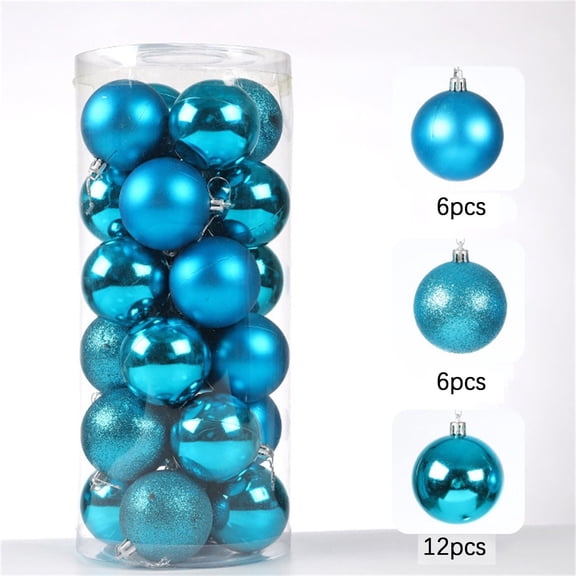 Christmas Balls Ornaments,24pc Christmas Decorations Balls for Tree,Hanging Xmas Balls Decorations,Christmas Tree Bauble Hanging Home Party Ornament Decor,Shatterproof Christmas Ball Ornaments Set