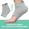 thumbnail image 3 of ZenToes Moisturizing Gel Heel Socks, Open Toe, Gray, 2 Pairs, 3 of 9
