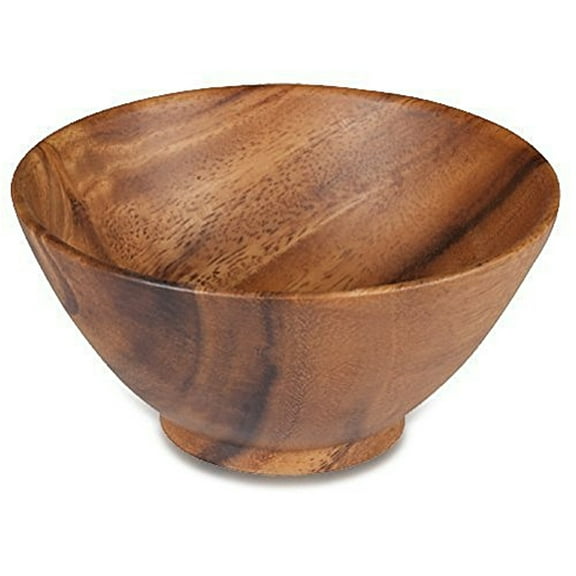 Island Imports Acacia Wood 2.5"x5" Round Rice Bowl