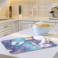 thumbnail image 6 of Coolnut Butterfly Flowers Purple Dish Drying Mat for Kitchen Counter, Ultra Absorbent Reversible Microfiber Dishes Drying Rack Pad Heat-resistant Mats 18x24in Home Decor, 6 of 7