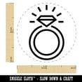 thumbnail image 2 of Jewelry Diamond Ring Self-Inking Rubber Stamp Ink Stamper - Red Ink - Medium 1 Inch, 2 of 7
