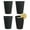 Black, variant on 4PCS Wheat Straw Cups Plastic Cups Unbreakable Drinking Cup Reusable,Stackable and Shatterproof Drink Tumblers for Coffee, Tea, Water, Milk, Dishwasher Safe Water Glasses(12OZ)
