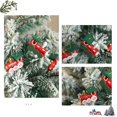 thumbnail image 5 of Colgante de árbol de Navidad de madera, 6 piezas de tren de Navidad de madera, adorno colgante de árbol de Navidad artesanal de madera, colgador de árbol de Navidad, mini tren de juguete para, 5 of 5