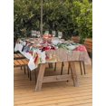 thumbnail image 2 of Outdoor Tablecloth with Umbrella Hole and Zipper, Red Truck Christmas Rectangle Table Cloth 60x84 Inch Waterproof Tablecloth, Gnomes Xmas Tree Snowflake Gifts Wooden Picnic Table Cover for Patio, 2 of 7