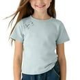 thumbnail image 2 of Blusas y camisas de manga corta con cuello redondo para niños, primavera y verano, color liso, manga corta, cuello redondo, camiseta para niños, parte superior de poliéster para niños, 2 of 6