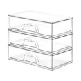thumbnail image 3 of Stgfyxgs Clear Vanity Organizer Drawer Storage Box Versatile Stackable Dustproof for under Sink Organization Easy to Clean Accessories 3 Pieces, 3 of 9