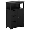 thumbnail image 4 of SuperDeal Bathroom Cabinet 3 Drawers Storage Organizer Floor Cupboard Home Living Room Decor Black, 4 of 7