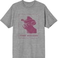 thumbnail image 3 of Cowboy Pig "Piggin' Back Rides" Adult Heather Gray Crew Neck Short Sleeve Tee-Medium, 3 of 4