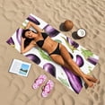 thumbnail image 7 of Eggplants Beach Towel Oversized Sandproof Absorbent Quick Dry Towels Adult for Travel Vacation Essentials, 7 of 7