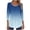 Blue, variant on Women's Blouse Boho Women's Tops Women's Tops 3/4 Sleeve Print Women's Blouse Reorder Items