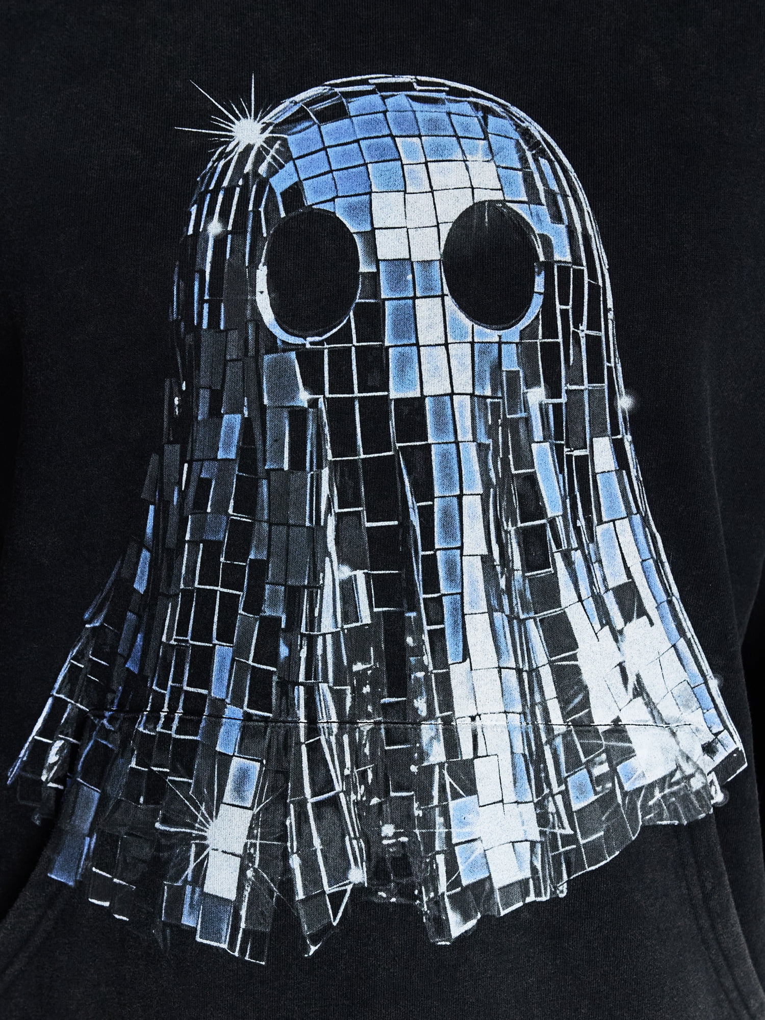 Halloween Oversized Fit Disco Ghost Graphic Fleece Hoodie Sweatshirt, Men's Sizes XS-4XLT