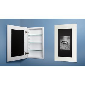 13x16 Black Picture Frame Medicine Cabinet A Recessed Concealed