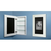 14x24 Contemporary White Picture Frame Medicine Cabinet by Fox Hollow Furnishings