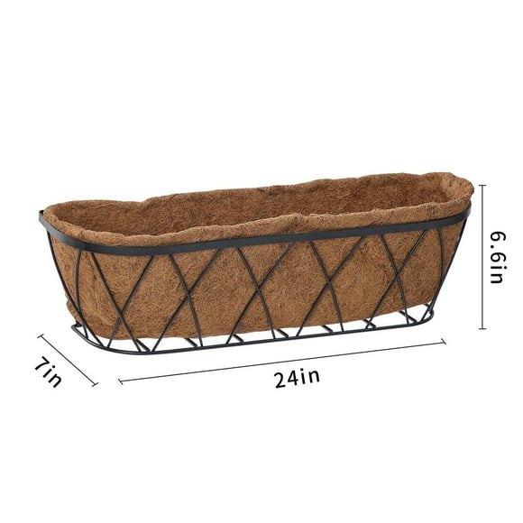 Mainstays 24 in Coco Window Basket Coconut Fiber Material 1pack