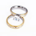 thumbnail image 2 of 2 Pcs Men Women Creative CZ Inlaid Wedding Bands Lover's Ring Set Bridal Jewelry, 2 of 4