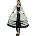 thumbnail image 4 of Bimba Womens 2 Piece Anarkali kurta Printed Rayon Kurti Designer Blouse, 4 of 8