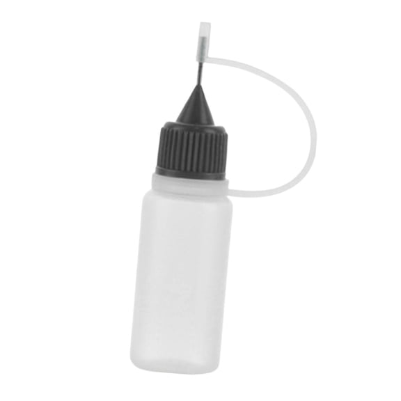 10Pcs Fine Tip Glue Bottles Bottles Container Squeezable Bottle for Paper Crafts Paper Quilling Acrylic Painting , Black
