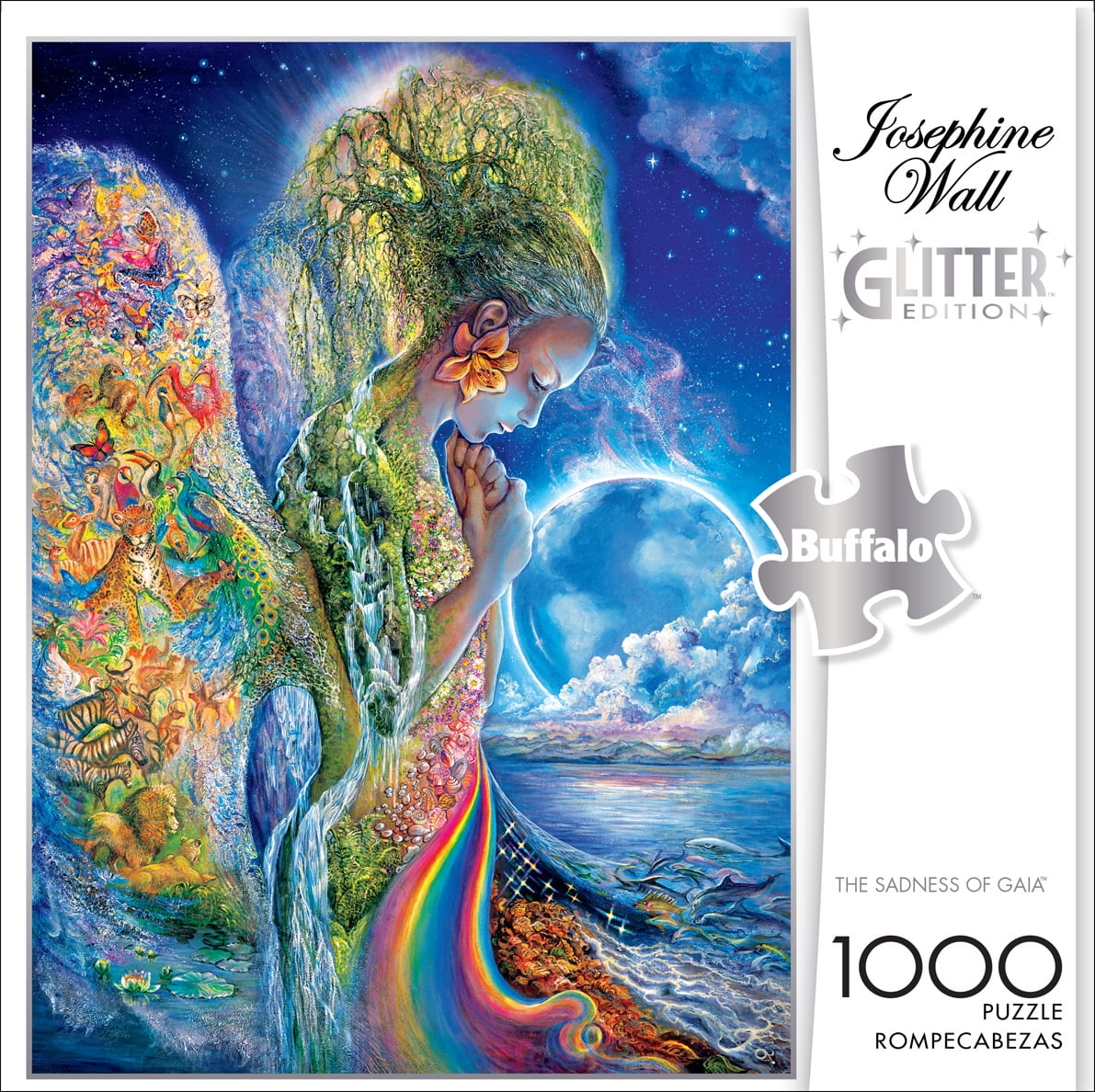 Buffalo Games Glitter Edition Josephine Wall The Sadness of Gaia 1000pcs Jigsaw for sale online 