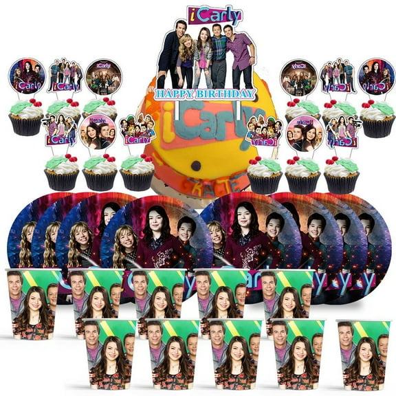 Icarly Birthday Cups Party Supplies Plates Decorations Cake Topper Decor