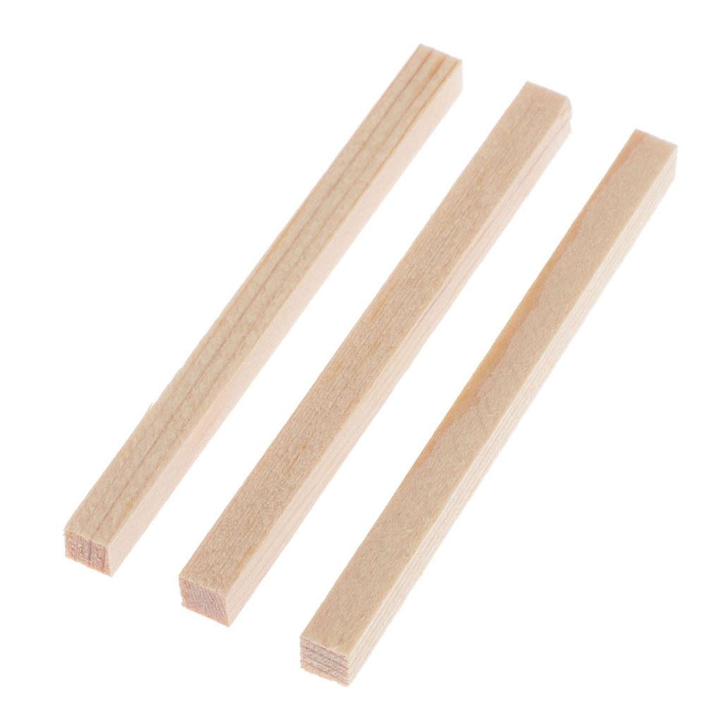 Square Wooden Dowel Rods, Unfinished Hardwood Square Dowel Sticks, Crafts,  DIY Projects (Pinewood, 3 Styles to Choose) , 50Pack 100pcs 4mm 