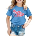 thumbnail image 1 of TZEWGL T-Shirts pour Enfants Col Rond Manches Courtes Amples Imprimé Graphique Blouse pour Nouveau-Nés Taille 8-9T, 1 of 3