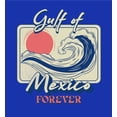 thumbnail image 5 of Gulf of Mexico Forever Sunset Wave Youth Royal Blue Long Sleee Hoodie-Small, 5 of 6