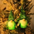 thumbnail image 2 of Xmarks St.Patrick's Day Gnome Plush Elf Decorations - Mr and Mrs Green Handmake Scandinavian Tomte - Saint Patrick's Day Irish Decorations, 2 of 7