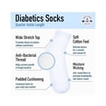 thumbnail image 2 of YACHT & SMITH 12 Pairs of Mens King Size Diabetic Ankle Athletic Socks, 13-16 (White), 2 of 4