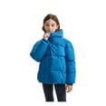 thumbnail image 6 of Otqutp Kids Boys Girls Fashion Thickened Down Cotton Jacket Hooded Bread Clothing Long Sleeve Lightweight Down Coat with Pocket(Blue,3-4 Years), 6 of 9