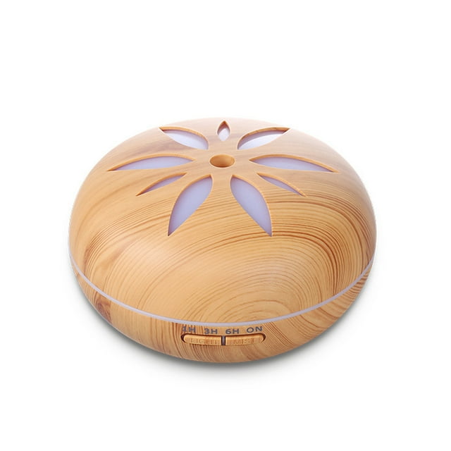Difusor de aceites esenciales de 550 ml, humidificador ultrasónico con luz LED de 7 colores y control remoto, ideal para el hogar, yoga y spa.