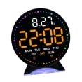 thumbnail image 2 of Reloj despertador digital, reloj de noche, reloj LED, relojes digitales para dormitorio y cocina. Negro Naranja, 2 of 9