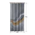 thumbnail image 5 of Gray Gold Marble Pattern Shower Curtain 36"x72" ,Bathroom Decorative Shower Curtains Set with 12 Hooks,Modern Waterproof Washable Shower Curtain, 5 of 6