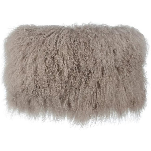 TOV Furniture TOV-C5701 Tibetan Sheep Large Pillow, Sandy Brown