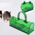 thumbnail image 3 of Trampa para ratones liberación humana sin matar fácil juego de captura con mango verde, 3 of 8